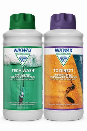 NIKWAX Zestaw TechWash TXDirect Impregnat GoreTex Membran Odzież Techniczna