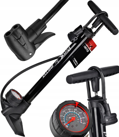 PROX POMPKA ROWEROWA PODŁOGOWA + MANOMETR AV/FV/DV