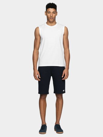 MĘSKA KOSZULKA 4F BEZ RĘKAWÓW TANK TOP BASIC PODKOSZULEK BIAŁA L