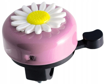 DZWONEK ROWEROWY DZIECIĘCY STALOWY KWIATEK 55 MM