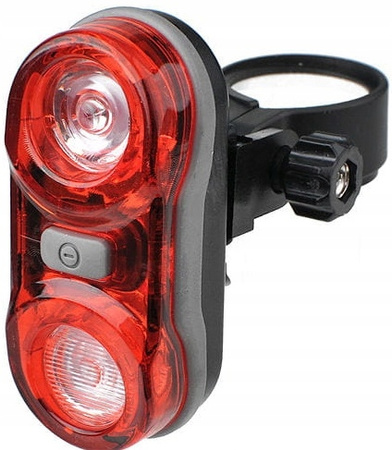 2K LAMPKA ROWEROWA LED PRZÓD+TYŁ ZESTAW NA BATERIE