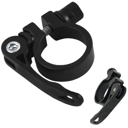 Obejma Zacisk Sztycy QR 31,8 mm Czarna Szybkozamykacz