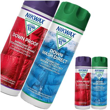 NIKWAX Down Wash & Down Proof 2x300ml Zestaw Do Prania I Impregnacji Puchu