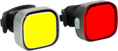 Zestaw Lampek Rowerowych 2K COB LED Przód + Tył Ładowane przez USB