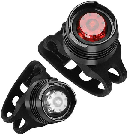 Zestaw Lampek Rowerowych Baryłki alu P+T Komplet