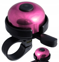 DZWONEK ROWEROWY RÓŻOWY MINI ALUMINIOWYOWY GŁOŚNY