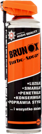 Brunox Turbo-Spray 500ml do konserwacji Roweru Podwójna Głowica Uniwersalny