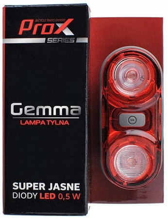 PROX GEMMA lampka rowerowa tylna baterie 2x0,5W