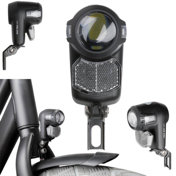 Lampka Rowerowa Przód Na Widelec LED AXA NOX CITY 4LX MOCNA 15 Metrów