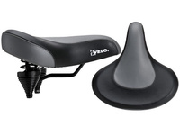 SIODEŁKO ROWEROWE SZEROKIE KANAPA CZARNO-SZARE VELO VL8088