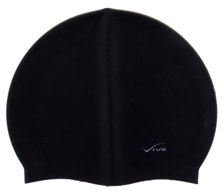 Czepek Pływacki Sylikonowy Na Basen Czarny VIVO B-1300