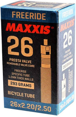 DĘTKA ROWEROWA 26 2.20-2.50 FV 48mm PRESTA MAXXIS FREERIDE 1,2mm Wzmacniana
