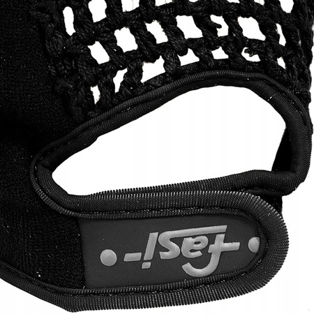 RĘKAWICZKI ROWEROWE KRÓTKIE BEZ PALCÓW SKÓRA L