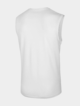 MĘSKA KOSZULKA 4F BEZ RĘKAWÓW TANK TOP BASIC PODKOSZULEK BIAŁA L