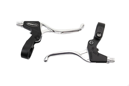 TEKTRO DŹWIGNIE KLAMKI HAMULCA TS384A ALUMINIOWE CZARNO-SREBRNE