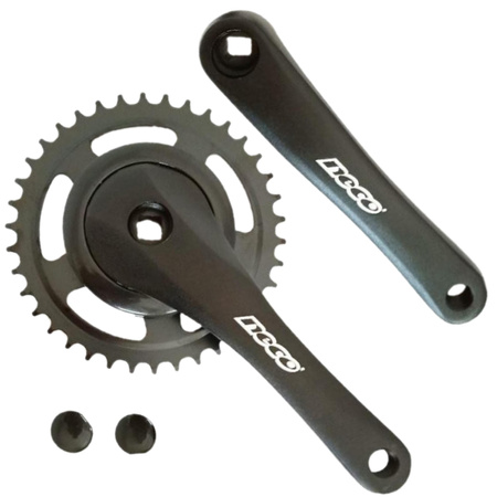 MECHANIZM KORBOWY 38 ZĘBÓW ALUMINIOWY NECO CITY CZARNY 170MM Do Nexus