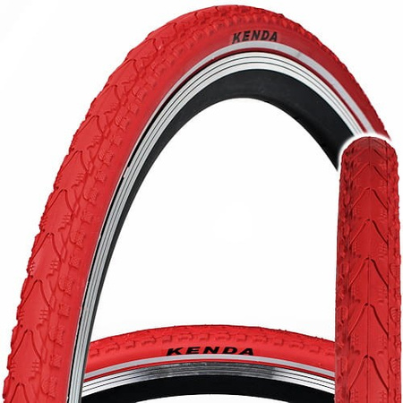 OPONA ROWEROWA 700 x38 40-622 CZERWONA KENDA KHAN