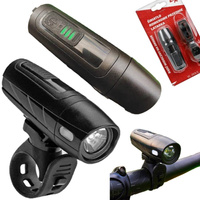 Lampka Rowerowa LED Na Kierownicę Akumulatorowa USB 1300mAh Czujnik Sensor