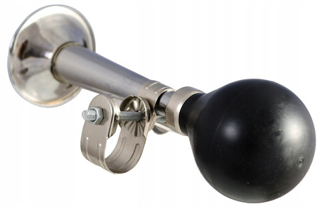 Trąbka do roweru srebrna 180 mm