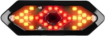 LAMPKA ROWEROWA Z KIERUNKOWSKAZEM TYLNA 5 TRYBÓW PILOT ZDALNY ŁADOWANA USB