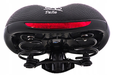 Siodełko rowerowe damskie SPRĘŻYNY ODBLASK JET SEL