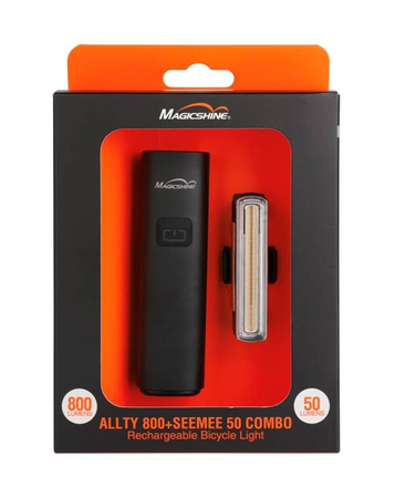 Zestaw Lampek Rowerowych MAGICSHINE Lampka Przód+Tył ALLTY800 + SEEMEE 50