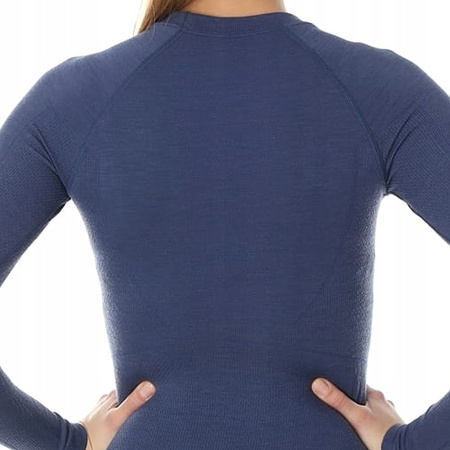 WEŁNIANA DAMSKA BLUZA NARCIARSKA BRUBECK MERINO L