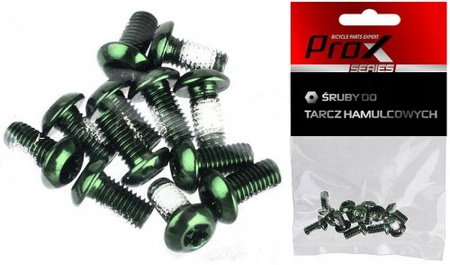 PROX ŚRUBY DO TARCZY HAMULCA ZIELONE 12 szt TORX