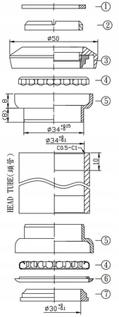 NECO H867 czarne STERY AHEAD 1-1/8”x34x30 ALU