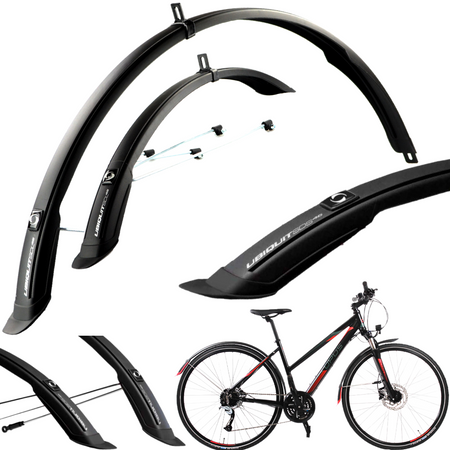 Błotniki Rowerowe SIMPLA 28'' UBIQUIT Do Rowerów Miejskich Pełne Czarne