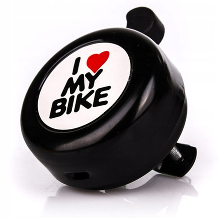 DZWONEK ROWEROWY DING DONG I <3 MY BIKE CZARNY