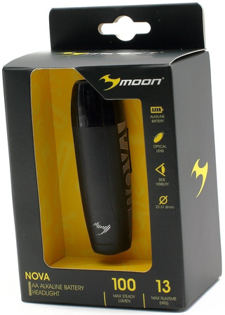 Lampka Rowerowa Przednia MOON NOVA 100 lm Na Baterie AA