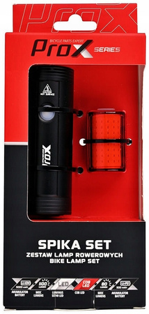 PROX SPIKA + ZETA S Lampki rowerowe 1100/80 LM USB