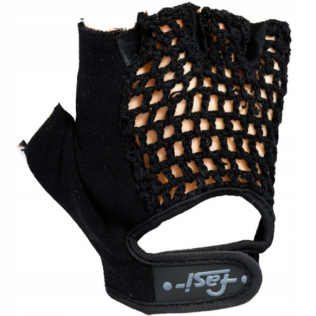 RĘKAWICZKI ROWEROWE KRÓTKIE BEZ PALCÓW SKÓRA L