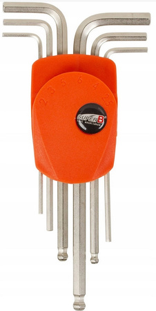 SuperB KLUCZE IMBUSOWE ZESTAW Z UCHWYTEM 7 EL.