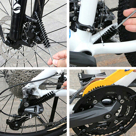 ZESTAW 6 SZCZOTEK DO CZYSZCZENIA ROWERU Z RĘKAWICĄ