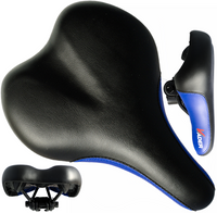 VADER Siodełko Rowerowe Dziecięce Junior + JARZEMKO Czarno-Niebieskie