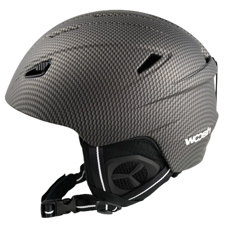 KASK NARCIARSKI KASK SNOWBOARDOWY carbon matowy XL +GRATIS