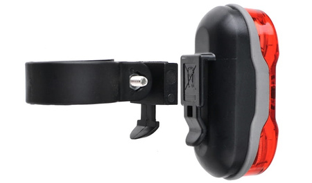 JY-596 lampka rowerowa tylna baterie 2x0,5W 17 LM