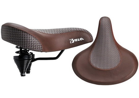 VELO VL8088 SIODEŁKO ROWEROWE SZEROKIE KANAPA BRĄZ