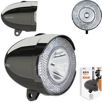 Lampka Rowerowa Przód Na Widelec LED AXA 706-B CITY 15LUX MOCNA 35 Metrów