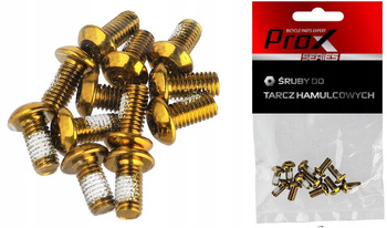PROX 12 ŚRUB DO TARCZY HAMULCA ZŁOTE M5x10mm