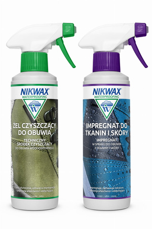 Nikwax Żel Czyszczący Do Obuwia Materiałowego i Skórzanego+Ipregnat 2x300ml