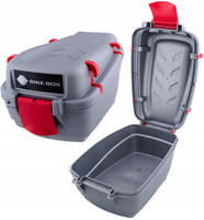 Kufer na bagażnik rowerowy mały 5L SREBRNY POLSKI
