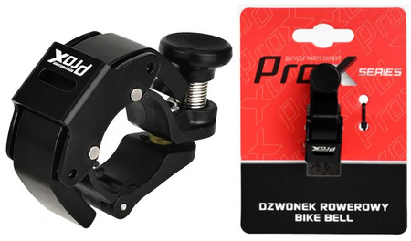 Dzwonek Rowerowy Ring Głośny PROX CES BELL 28 CZARNY ALUMINIOWY