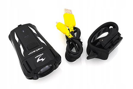 MOON METEOR C3 Lampka rowerowa przednia USB 400 LM