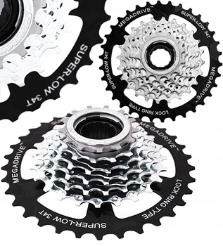 SUNRACE WOLNOBIEG 7-RZĘDOWY 13-34T MOCNY NAKRĘCANY