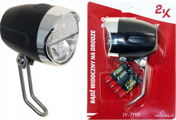 Lampka z odblaskiem mocowania na widelec 1W 4xAAA