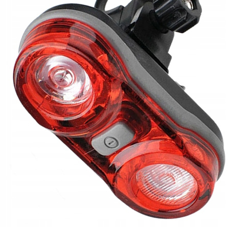 JY-596 lampka rowerowa tylna baterie 2x0,5W 17 LM