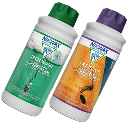 NIKWAX Zestaw TechWash TXDirect Impregnat GoreTex Membran Odzież Techniczna